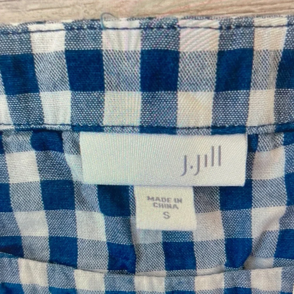 J. Jill Blue and White Gingham Button-Up - Picture 2 of 5